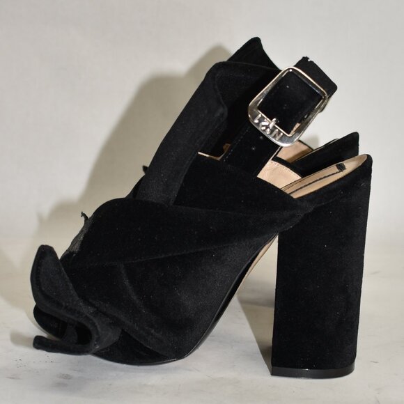 $660 Nº21 Stars Embellished Knotted Black Velvet Heel Sandal 36 (TPO2) V - Picture 3 of 7